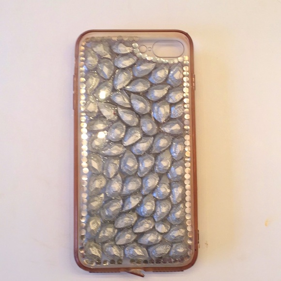 Pink &White Crystals covered iPhone Cover 6” Long - Picture 9 of 9